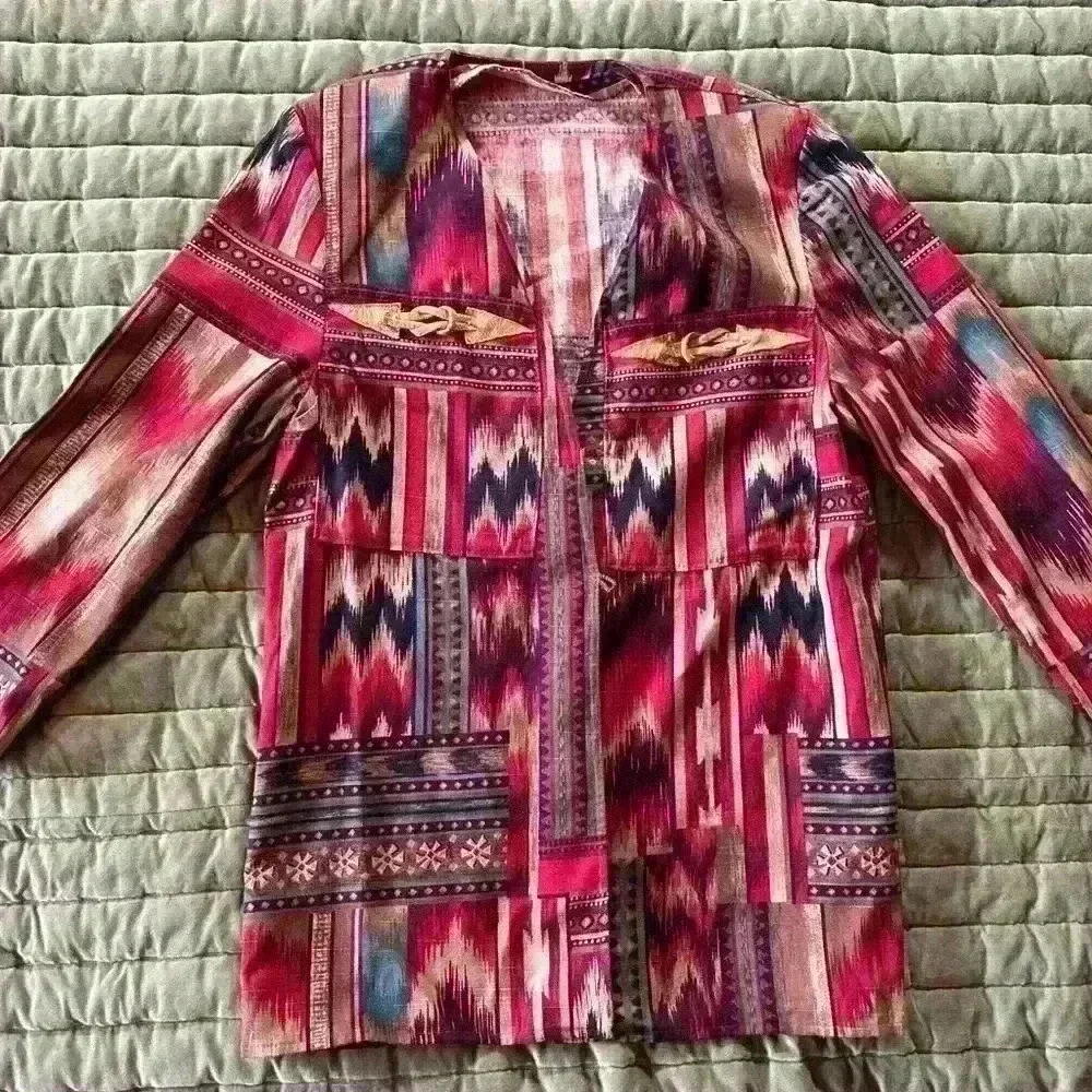 Very unique handmade western crop top and matching jacket set boho,festival